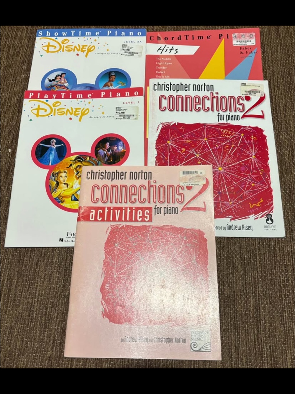 Piano books - Christopher Norton Connections and Disney collections